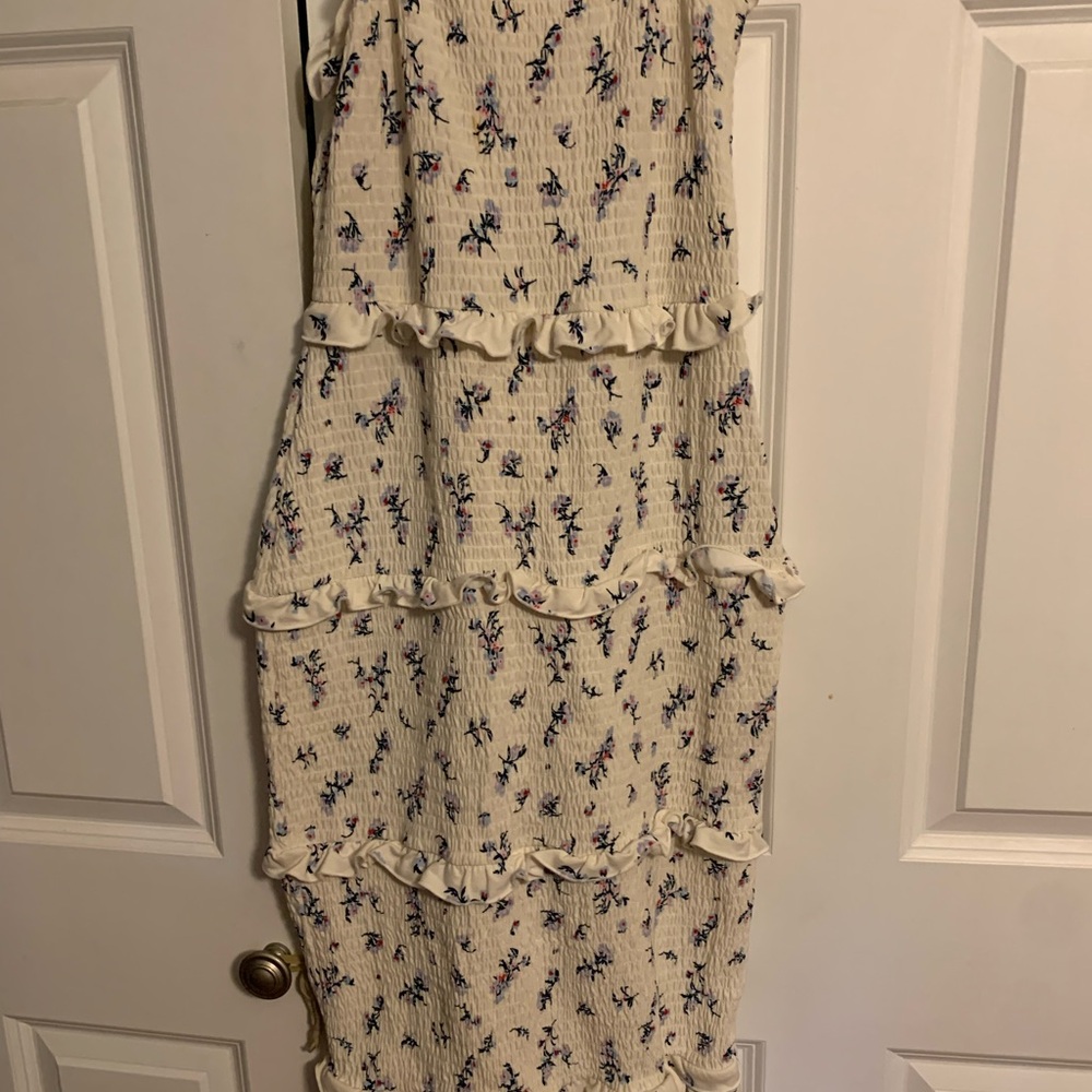 No Boundaries White Floral Dress